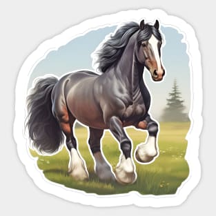 Clydesdale or Shire Horse Sticker Sticker